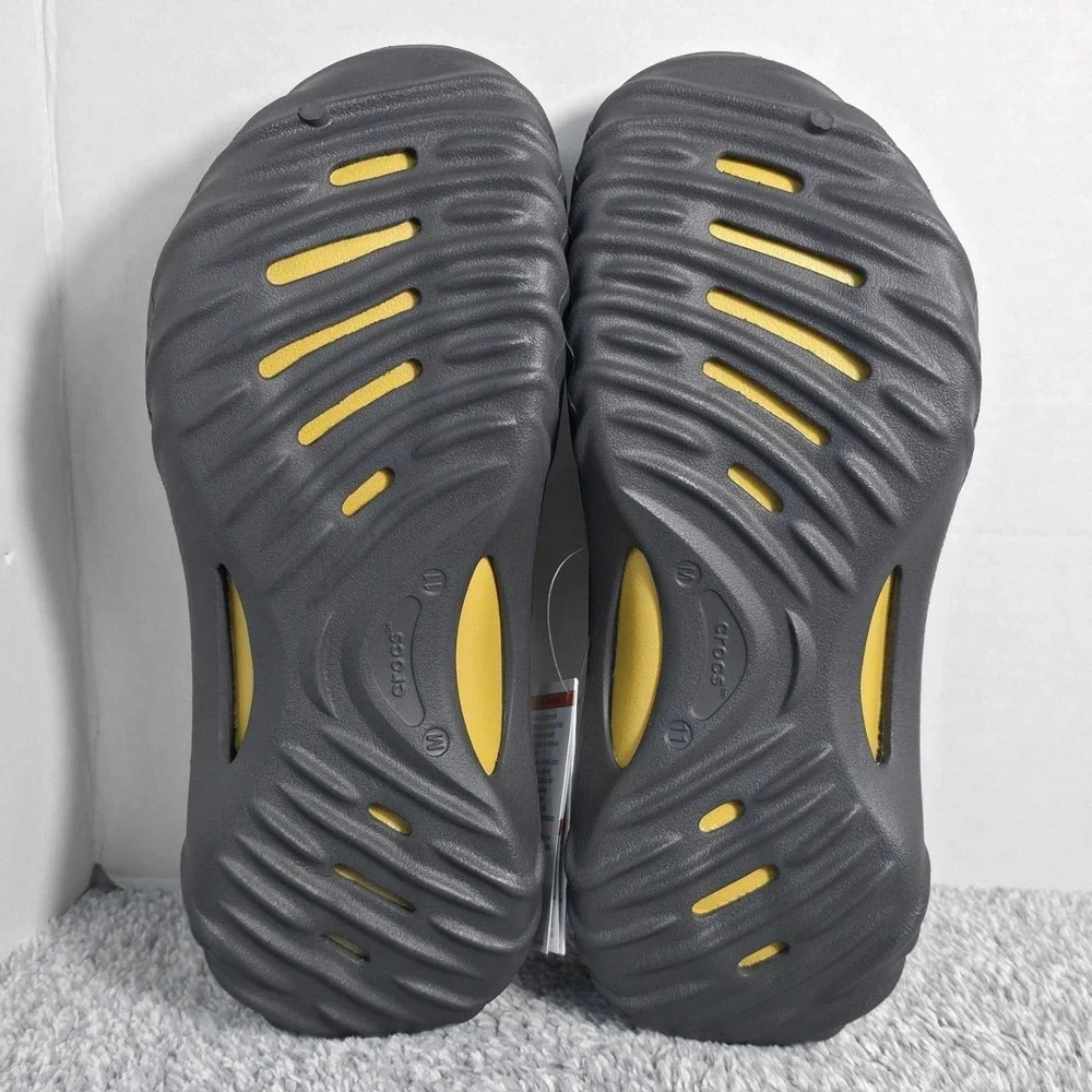 Crocs Echo Wave Clogs Slip On Shoes Men's Size 11 Black Sand NEW NWT 210521-0LD - Picture 8 of 10